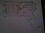 Drawing of a nerf gun