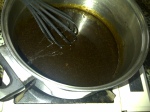 mixture of melted butter, sugar and molasses